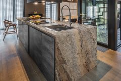 Kitchen interior in modern luxury penthouse apartment